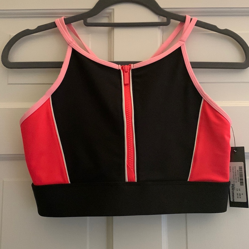 NWT Soul cycle zip front scuba bra.